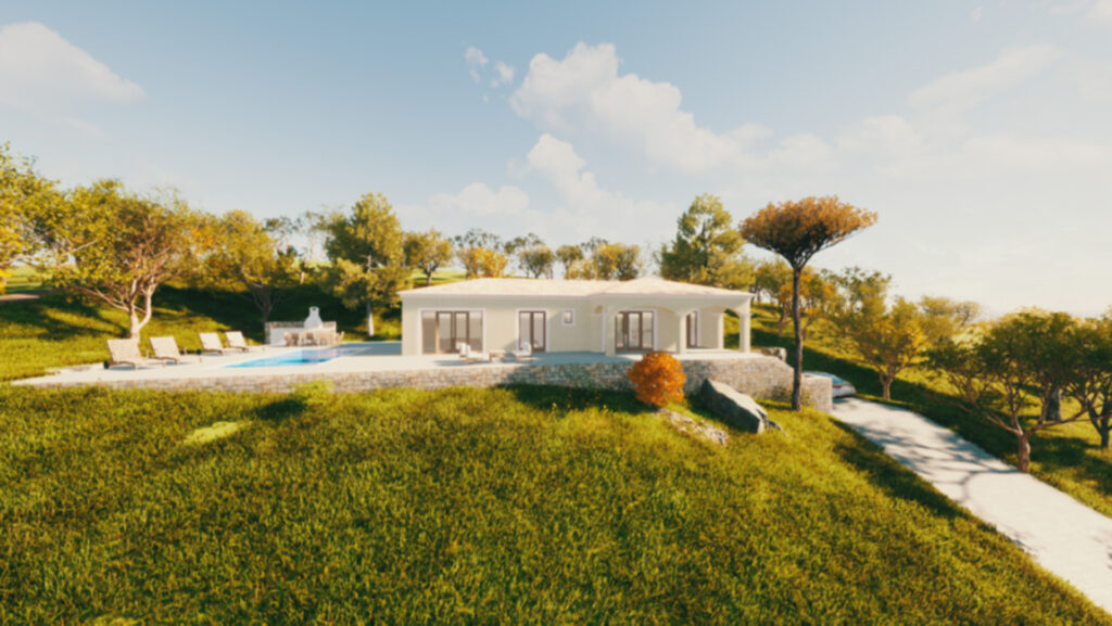 PMBolovinos - Ypiresies Politikou mhxanikou sthn kerkyra Villa with basement and pool in Perithia1